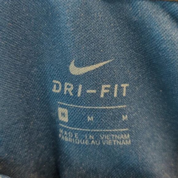 NIKE Blue V-Neck High Low Long Sleeve Shirt Size medium - Picture 8 of 8